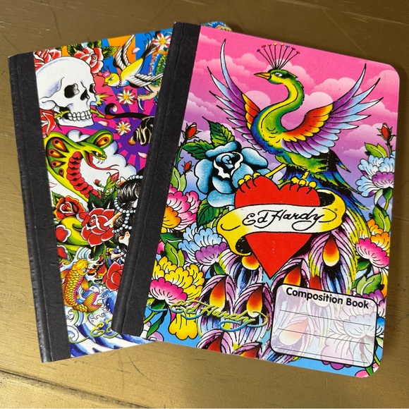 2 Lisa Frank x Ed Hardy Composition Notebooks - Picture 1 of 10